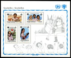 Seychelles   --  Unicef 1979 --  Y&T : 421/24  XX  --  International Year Of Child  --   Mini Sheet - UNICEF