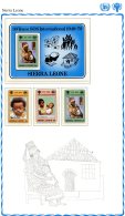 Sierra Leone   --  Unicef 1979 --  Y&T : 415/17 + BL 1  XX  --  International Year Of Child  --   Full Sheet - UNICEF