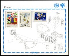 Uruguay   --  Unicef 1979 --  Y&T : 1026 - 1030 - 1038  XX  --  International Year Of Child  --   Mini Sheet - UNICEF