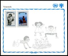 Venezuela   --  Unicef 1979 --  Y&T : 1058/59  XX  --  International Year Of Child  --   Mini Sheet - UNICEF