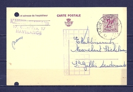 Postkaart Van Havelange Naar St Gilles Dendermonde - 1977-1985 Figuras De Leones
