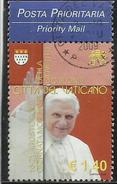 VATICANO VATICAN VATIKAN 2006 VIAGGI DEL PAPA POPE TRAVELS COLONIA € 1,40 USATO USED OBLITERE' - Gebraucht