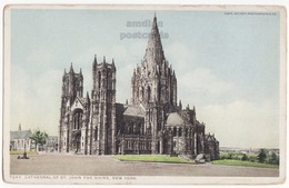 USA, NEW YORK CITY NY, CATHEDRAL OF ST JOHN THE DIVINE, Antique C1910s Unused Vintage Postcard [6494] - Churches