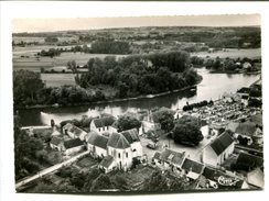 CP _ GURGY    (89) VUE AERIENNE SUR L EGLISE ET L YONNE - Gurgy