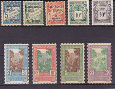 Ets De L'Océanie Timbres Taxe N° 1-6-8-10-11-13-14-18-19- Neuf - Voir Verso - - Strafport