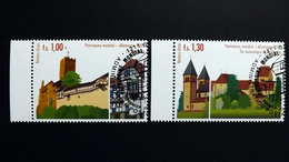 UNO-Genf 644/5 Oo/ESST, UNESCO-Welterbe: Deutschland, Wartburg, Klosterinsel Reichenau - Oblitérés