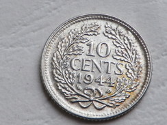 Pays Bas 10 CENTS 1944  P     KM #163  Argent0.640      SUP - 10 Cent