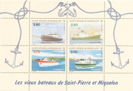 SAINT PIERRE ET MIQUELON 1994 BF N° 4 ** LES VIEUX BATEAUX - Blocchi & Foglietti