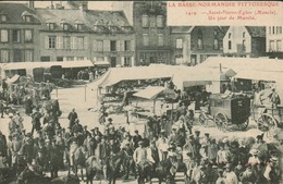 50 - Manche - Saint Pierre Eglise - Un Jour De Marché (rare) - Saint Pierre Eglise