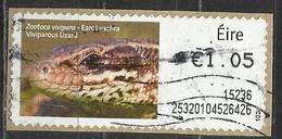 # Irlanda 2014 - Viviparous Lizard (Zootoca Vivipara) Animali (Fauna) Su Frammento - Franking Labels