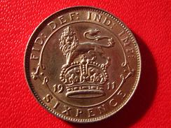 Royaume-Uni - UK - Six Pence 1911 3757 - H. 6 Pence