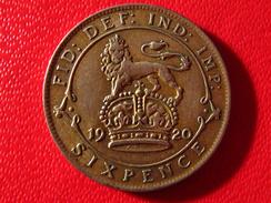 Royaume-Uni - UK - Six Pence 1920 3774 - H. 6 Pence