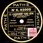 78 T. - 25 Cm - état  B - ROBERT MARINO - LE LIEUTENANT SANS GÊNE - LE CHANTEUR DE SEVILLE - 78 T - Disques Pour Gramophone