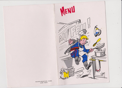 MENU :  POMPIER   De  Centre De S Ecours  YERVILLE   1977( D. Lordey  Illustrateur) - Menus