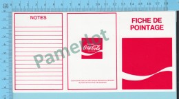 COCA-COLA -  Bridge 11 Fiches De Pointage " Trois Tables "Système Tally" 2 Scans - Autres & Non Classés