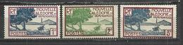 NEW CALEDONIA 1928 - BAY POINTE DES PALETUVIERS - LOT OF 3 DIFFERENT - MH LIGHTLY MINT HINGED - Ongebruikt