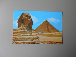 EGYPTE GIZA LE GRAND SPHINX ET PYRAMIDE DE CHEOPS - Sfinge