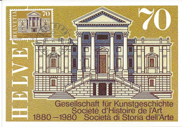 SUISSE - CARTE MAXIMUM - Yvert N° 1102 - SOCIETE HISTOIRE De L'ART - Cartas Máxima