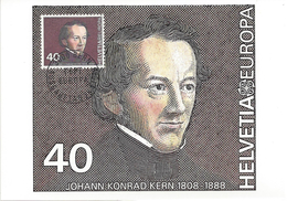 SUISSE - CARTE MAXIMUM - Yvert N° 1104 - JOHANN KONRAD KERN - Maximumkaarten