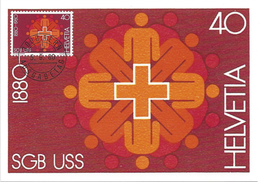 SUISSE - CARTE MAXIMUM - Yvert N° 1115 - UNION SYNDICALE SUISSE - Maximumkaarten