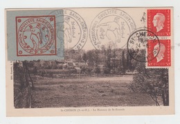 91 - SAINT CHERON / LE HAMEAU DE SAINT EVROULT (vignette Et Cachet Club Bouliste Saint Chéron) - Saint Cheron