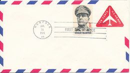 USA Postal Stationery FDC 10 Cents Air Mail Norfolk 26-1-1971 - 1961-80