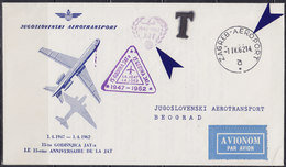 Yugoslavia 1962 Unfranked Letter With "T" Without Porto Payment Because Of Mistake - Luftpost
