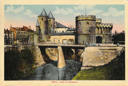 Photo Colorisée Sur Carton: Metz Porte Des Allemands - Lieux