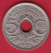 France 5 Centimes IIIe République Lindauer Grand Module - 1918 - SUP - 5 Centimes
