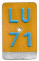 Velonummer Mofanummer Luzern LU 71 - Placas De Matriculación