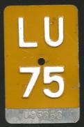 Velonummer Mofanummer Luzern LU 75 - Kennzeichen & Nummernschilder