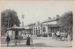 CARTE POSTALE ORIGINALE ANCIENNE : EPINAL  LA GARE  ANIMEE  VOSGES (88) - Gares - Sans Trains