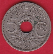 France 5 Centimes IIIe République Lindauer Petit Module - 1922 Poissy - 5 Centimes