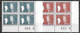 Groënland 1982 N°122/123 Neufs En Bloc De 4 Avec Marque, Reine Margrethe - Unused Stamps