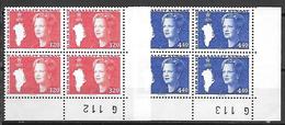 Groënland 1989 N°177/178 Neufs En Bloc De 4 Avec Marque, Reine Margrethe - Unused Stamps