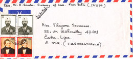 India Air Mail Cover Sent To Czechoslovakia 31-1-1979 - Corréo Aéreo