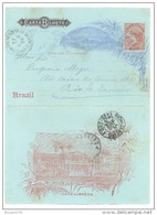 Brésil - Carte Lettre - Entier Postal - 1896 -  De Dvarzea Ade Theresopolis à Rio De Janeiro  - Bel état - Voir 2 Scans. - Postwaardestukken