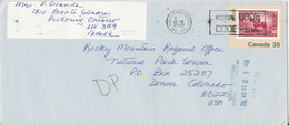 Canada Cover Sent To USA 28-4-1982 Single Stamped Stamp On Stamp - Storia Postale