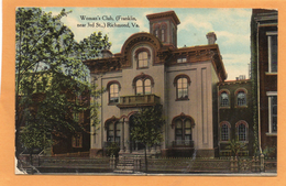 Richmond VA Womans Club 1913 Postcard - Richmond