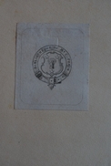 Ex-libris Héraldique, XIXème - Mr C. PERRIN - Exlibris