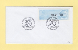 Vignette D Affranchissement - 3e Biennale De Paris - 2002 - FDC - 1er Jour - 1999-2009 Illustrated Franking Labels