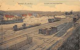 Thème Carrières / VAL D' OISE - 95 - Mériel - La Gare Aux Marchandises - Carte Toilée Et Colorisée - Meriel