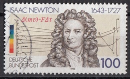 1771 Germania 1993 Isaac Newton Matematico Astronomo Fisico Teologo Germany Bundespost - Théologiens