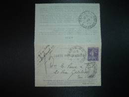 CARTE PNEUMATIQUE SEMEUSE 30c OBL. HOROPLAN 4 8 15 PARIS 22 - Pneumatische Post