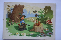 OLD USSR Postcard  - "Petya-petushok" By Znamensky -   Champignon  - Mushroom - Hunting 1962 - Champignons