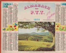ALMANACH Des PTT:  1970 :  - VILLE DE PARIS Et Départements Des HAUTS DE SEINE, SEINE -SAINT-DENIS- VAL DE MARNE  - - Big : 1961-70