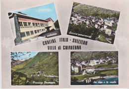 CPSM 10X15 ITALIE Villa Di CHIAVENNA  Confino Italo- Svizzero Multi-vues : Nuovo Edificio Scolastico La Diga E Le Scule - Andere & Zonder Classificatie