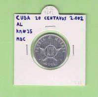 CUBA  20  CENTAVOS  2.002   AL  KM#35  MBC/VF         DL-7612 - Kuba