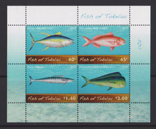 Tokelau Mi Block 48 Fish Of Tokelau - Kakahi (Thunnus Albacares) - Palu Malau (Etelis Carbunculus) - Paala (Acanthocybiu - Tokelau