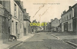 37 Cléré, Vue Prise De L'Eglise, Animée, Commerces......., Affranchie 1904 - Cléré-les-Pins